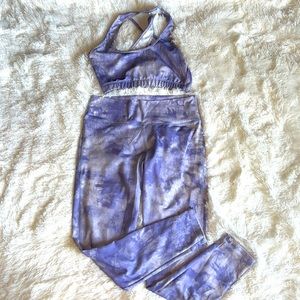 Purple Tie Dye Work Out Set - Size M